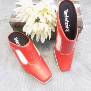 Timberland Leather Wedge Slides